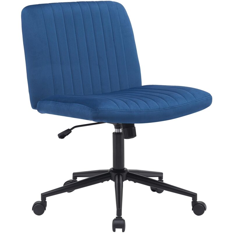 foto del prodotto clp sedia da ufficio kingman blu velluto