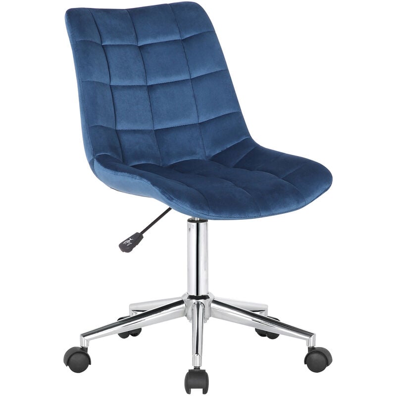 foto del prodotto clp sedia da ufficio medford in velluto blu