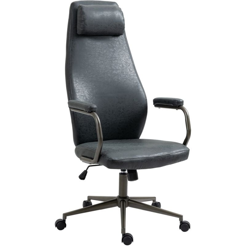 foto del prodotto clp sedia da ufficio pocatello industrial loft stile antico nero antico