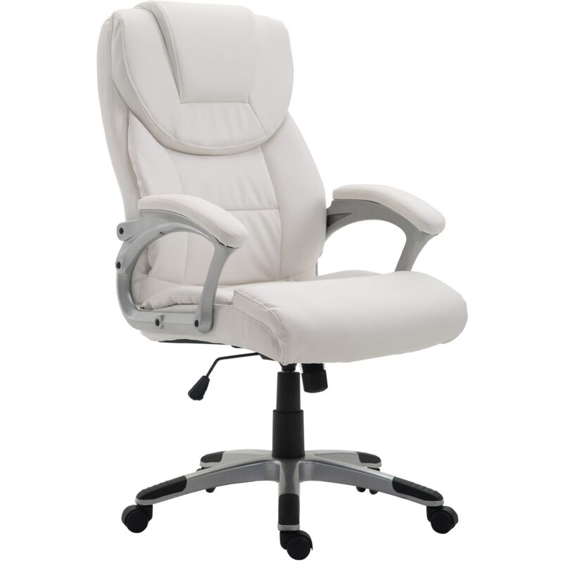 foto del prodotto clp sedia da ufficio texas v2 in similpelle bianco
