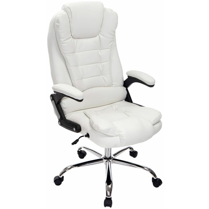 foto del prodotto clp sedia da ufficio thor in similpelle bianco