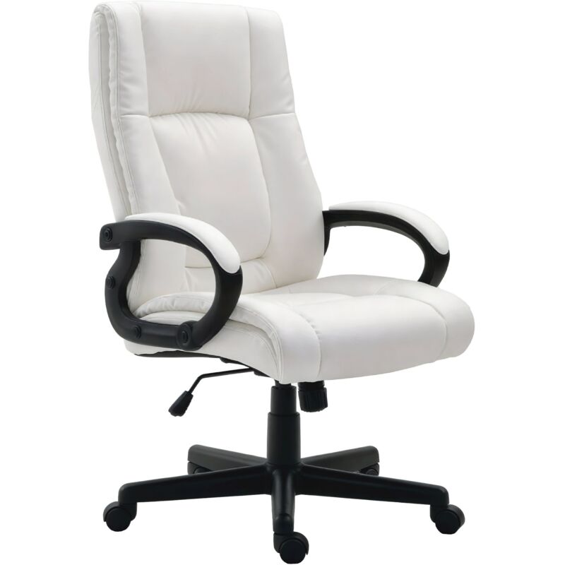 foto del prodotto clp sedia da ufficio xl sparta in similpelle bianco