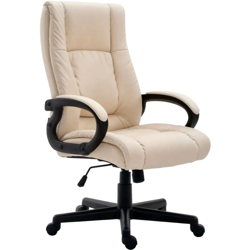 foto del prodotto clp sedia da ufficio xl sparta in similpelle crema