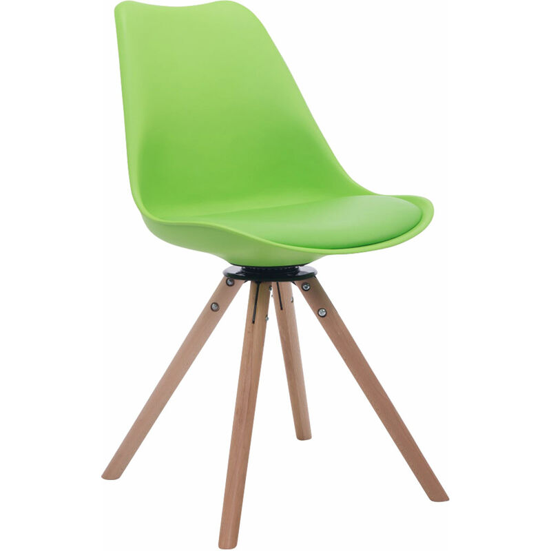foto del prodotto clp sedia design troyes girevole similpelle rotondo verde natura