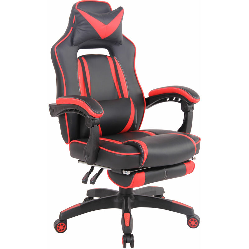 foto del prodotto clp sedia gaming heat in similpelle nero rosso
