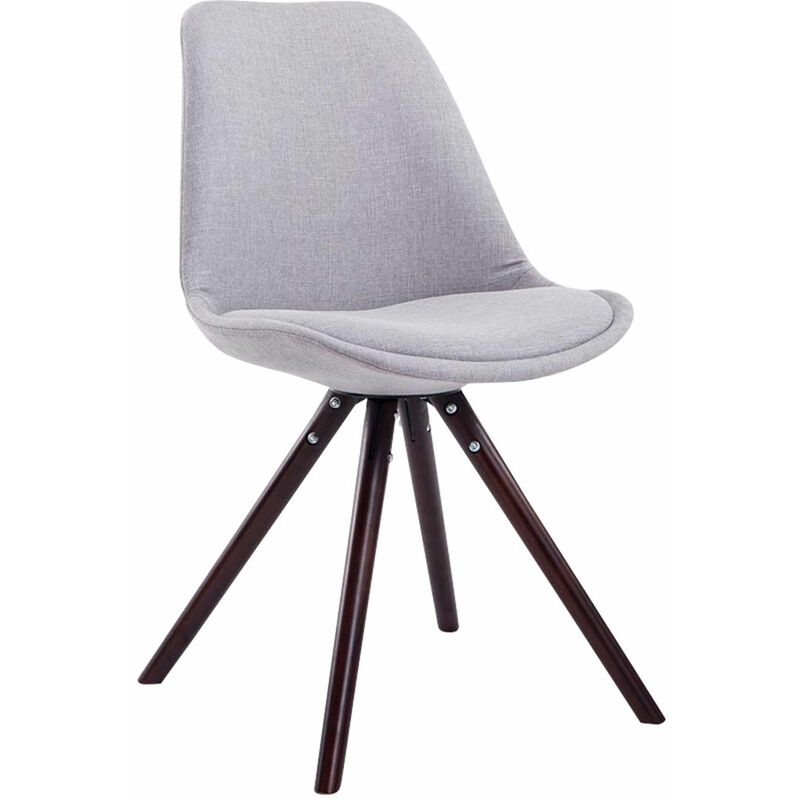 foto del prodotto clp sedia toulouse in stoffa gambe tonde grigio cappuccino