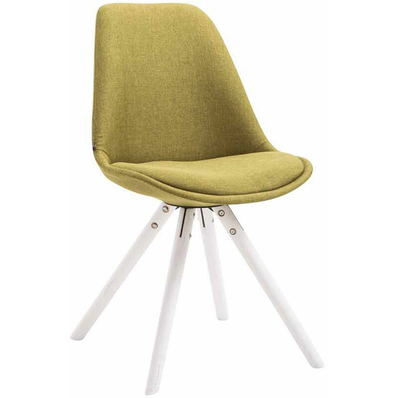 foto del prodotto clp sedia toulouse in stoffa gambe tonde verde bianco
