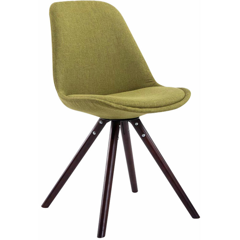 foto del prodotto clp sedia toulouse in stoffa gambe tonde verde cappuccino