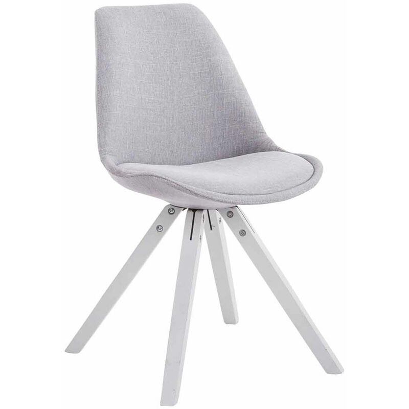 foto del prodotto clp - sedia toulouse square in tessuto grigio bianco