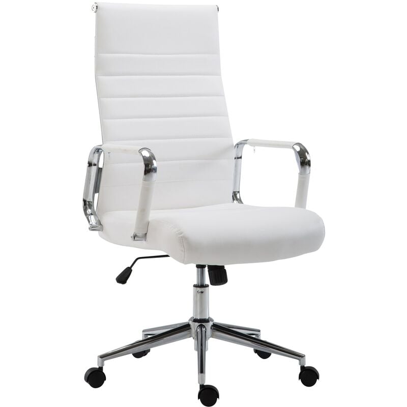 foto del prodotto clp sedia ufficio kolumbus in similpelle bianco
