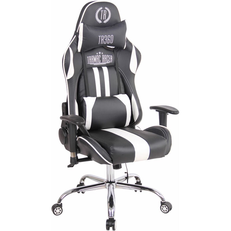 foto del prodotto clp sedia ufficio massaggiante limit xm in similpelle bianco nero