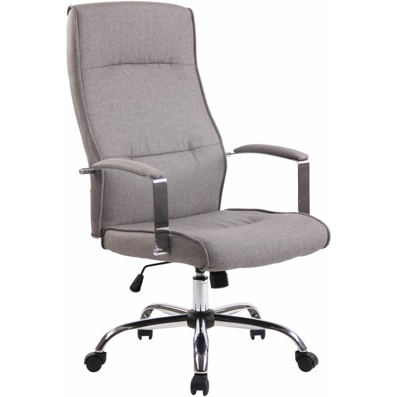 foto del prodotto clp sedia ufficio portland in similpelle o stoffa grigio tessuto