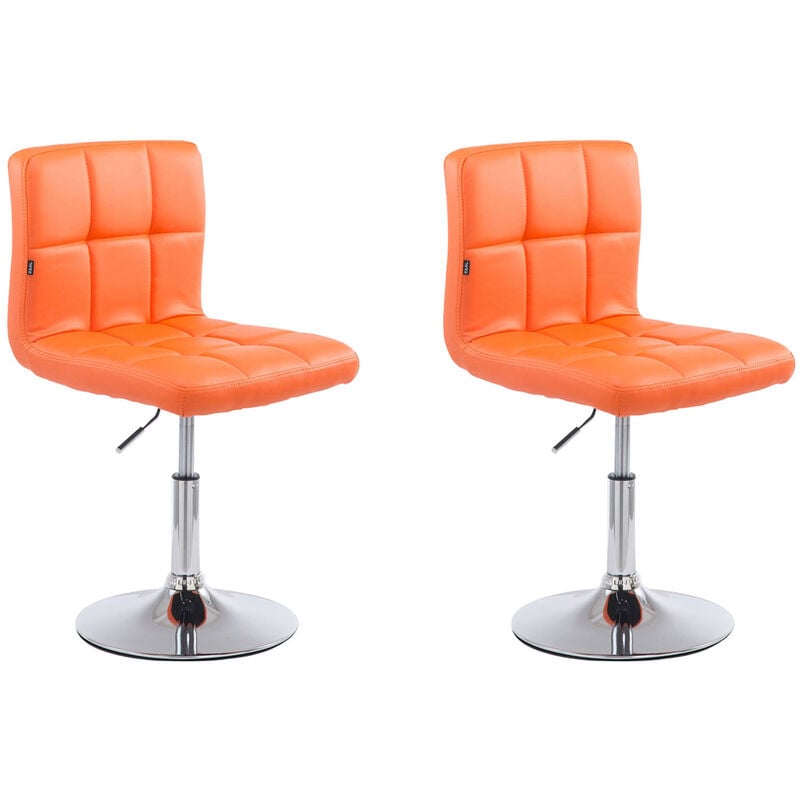 foto del prodotto clp - set 2 sedie lounge palma v2 in similpelle arancione