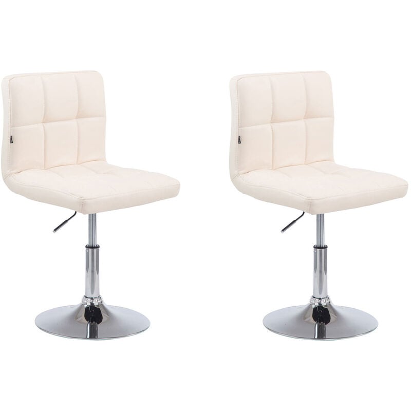 foto del prodotto clp - set 2 sedie lounge palma v2 in similpelle crema