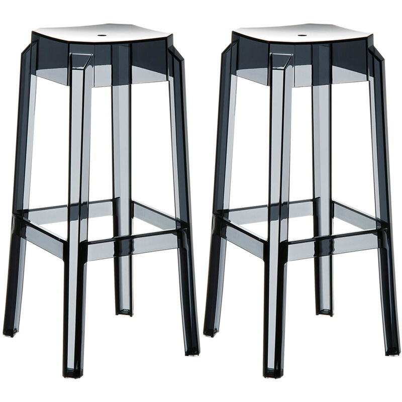 foto del prodotto clp set 2 sgabelli outdoor fox in polipropilene nero