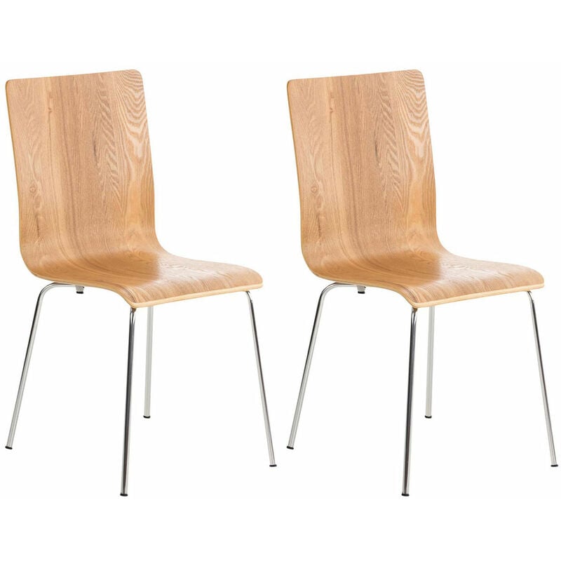 foto del prodotto clp set 2x sedie visitatore pepe rovere
