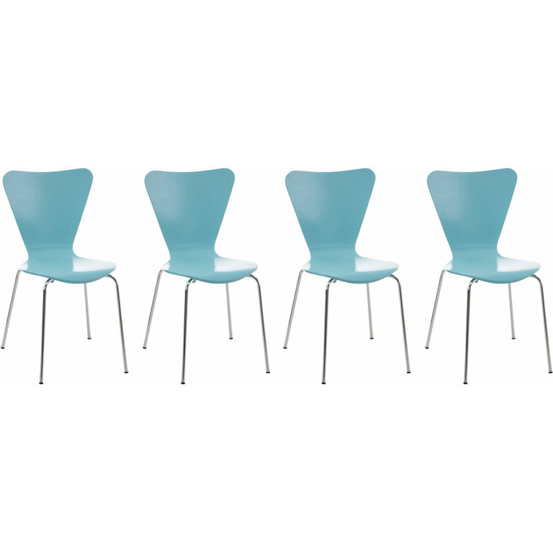 foto del prodotto clp set 4 sedie impilabili calisto azzurro