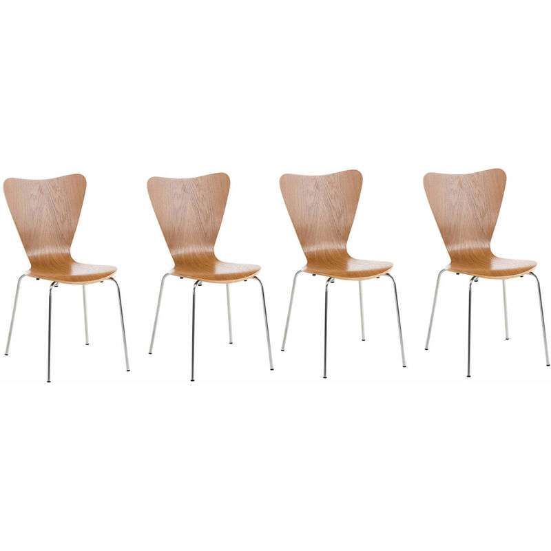 foto del prodotto clp - set 4 sedie impilabili calisto rovere