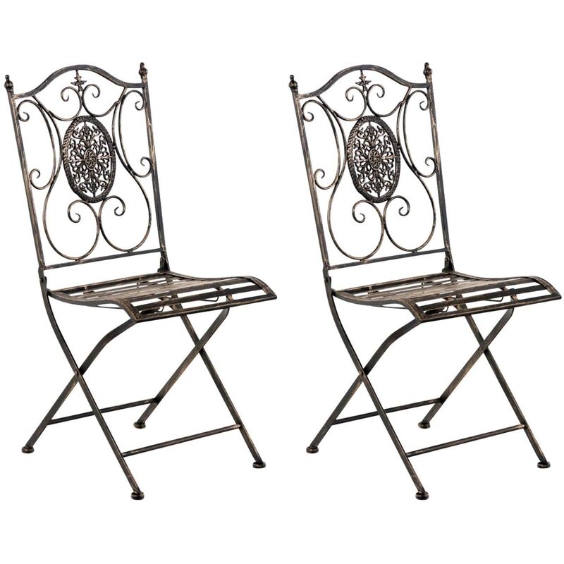 foto del prodotto clp set di 2 sedie pieghevoli sibell bronzo