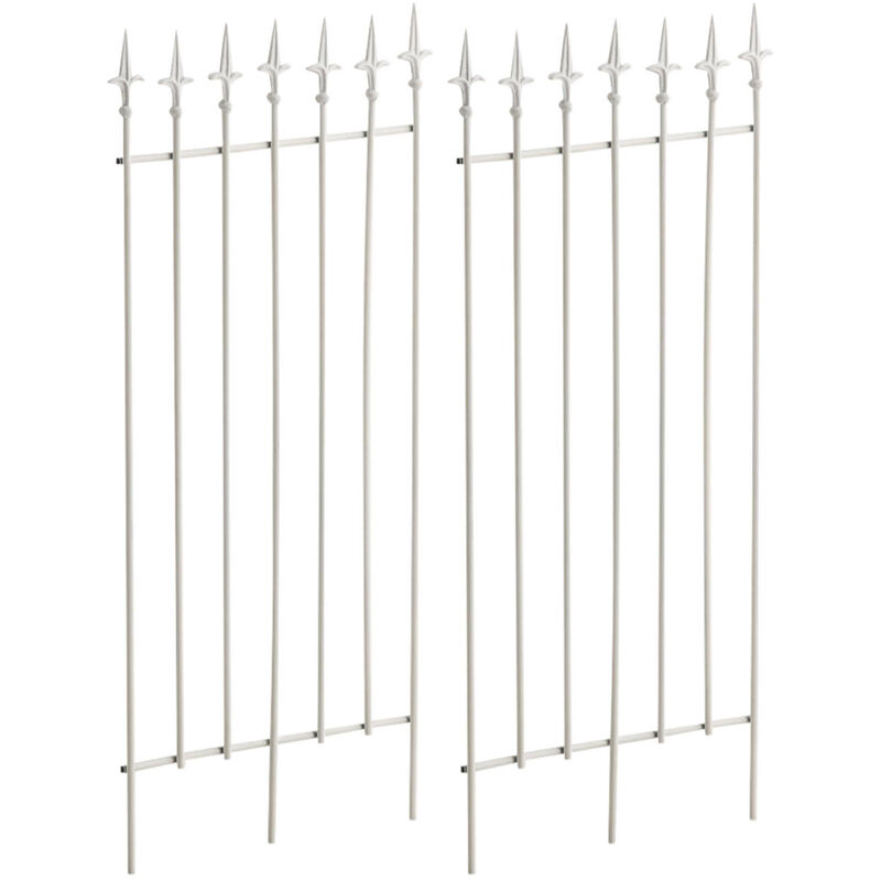 foto del prodotto clp set di 2 tralicci elisa 100 x 50 cm bianco