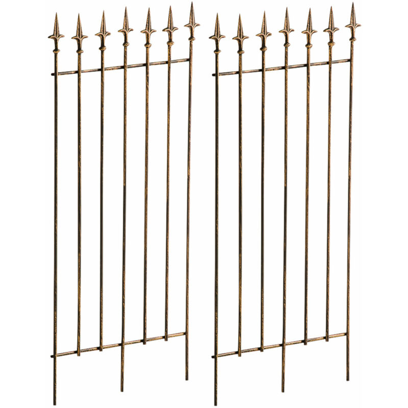 foto del prodotto clp set di 2 tralicci elisa 100 x 50 cm bronzo