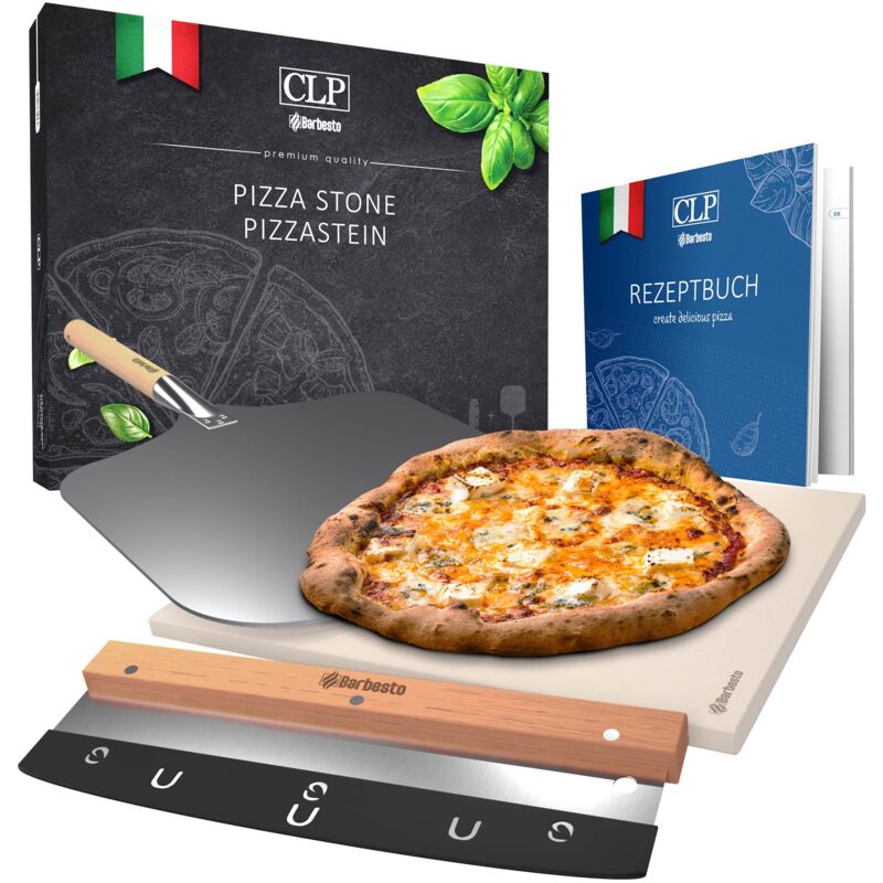 foto del prodotto clp - set di pietre per pizza pietra per pizza+taglia pizza+pelapizza