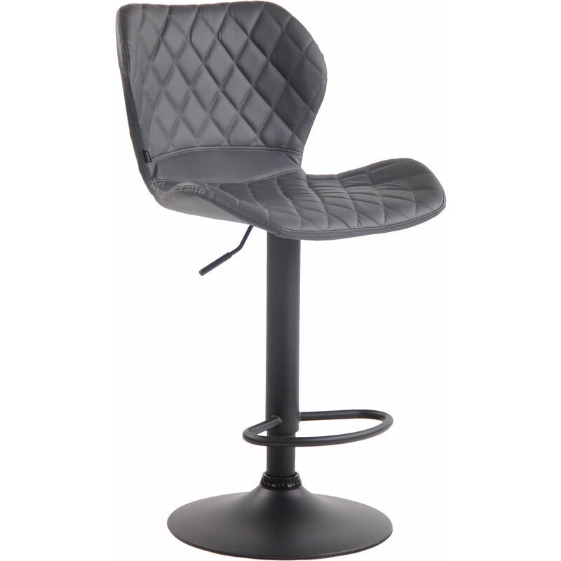 foto del prodotto clp sgabello bar cork in similpelle nero grigio