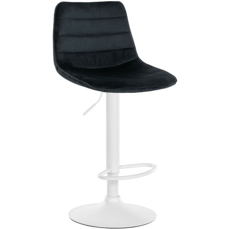 foto del prodotto clp sgabello da bar lex velvet nero bianco