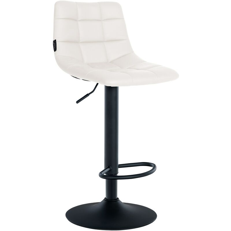 foto del prodotto clp sgabello jerry in similpelle bianco nero