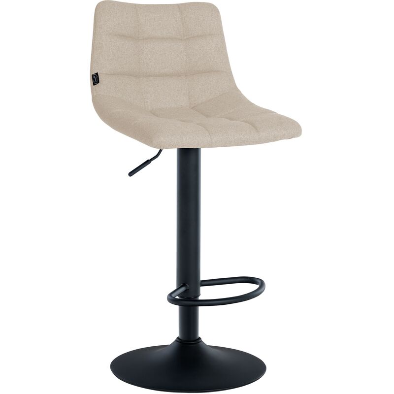 foto del prodotto clp sgabello jerry in tessuto crema nero