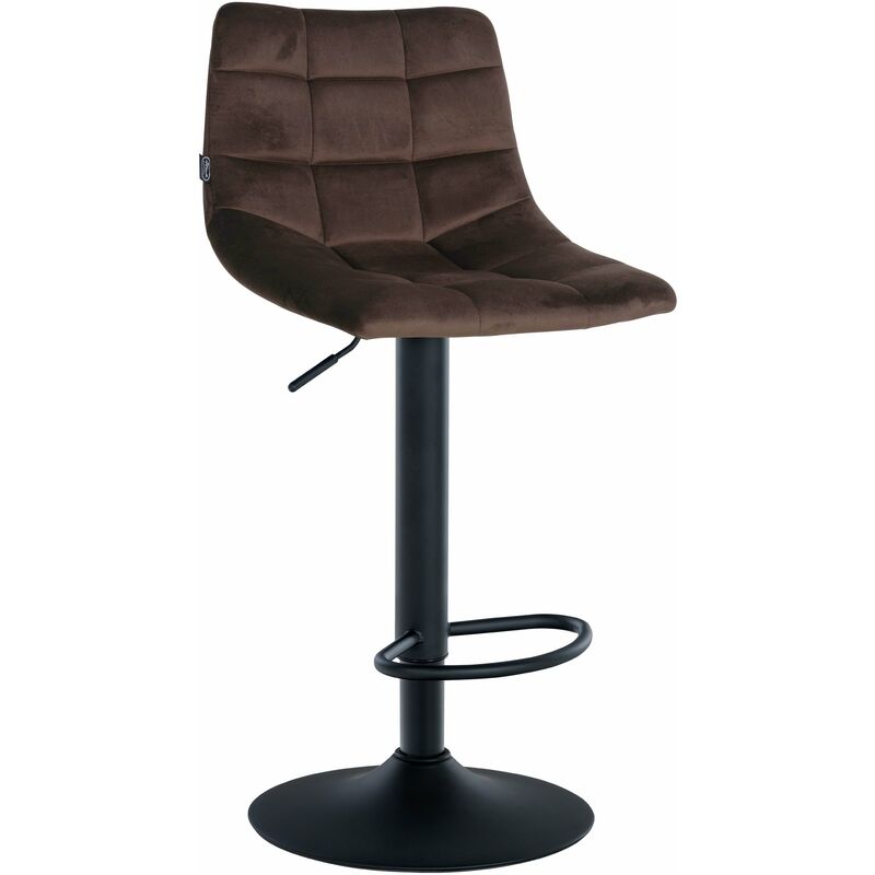 foto del prodotto clp sgabello jerry velvet marrone nero
