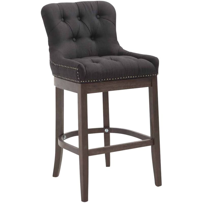 foto del prodotto clp sgabello lakewood stoffa antico scuro nero