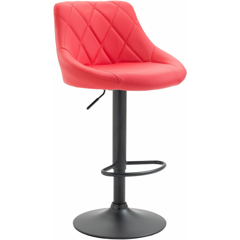 foto del prodotto clp sgabello lazio in similpelle rosso nero