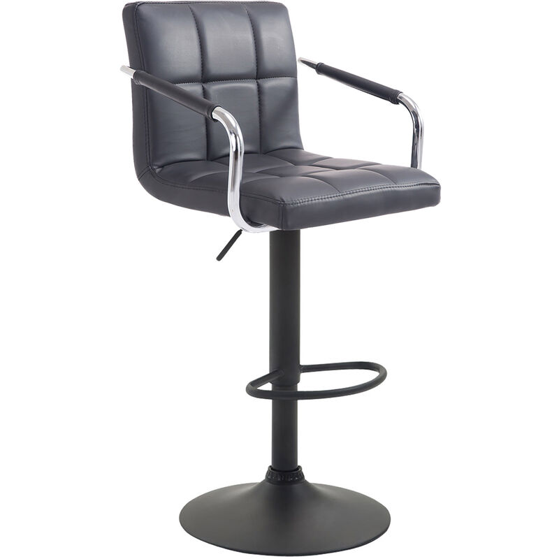 foto del prodotto clp - sgabello lucy v2 in similpelle nero nero