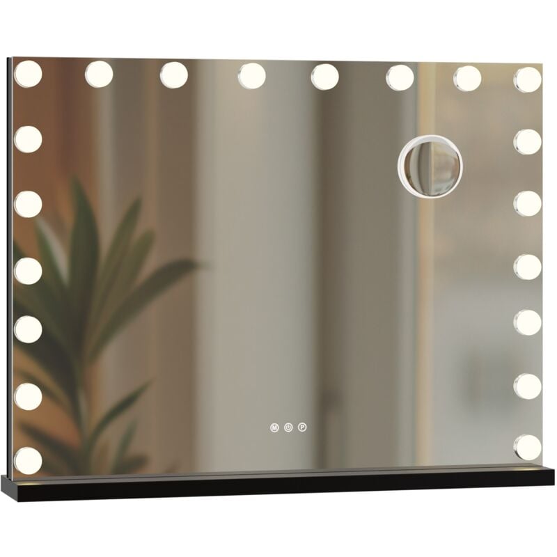 foto del prodotto clp specchio per il trucco norlina nero con bluetooth