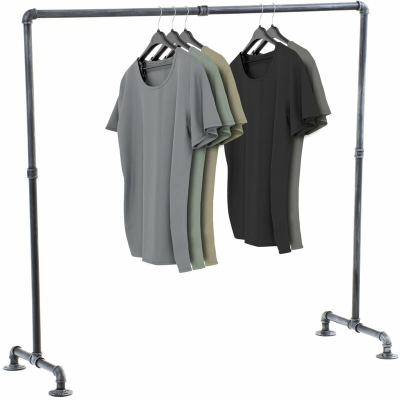 foto del prodotto clp stander appendiabiti jersey in metallo argento 120 cm