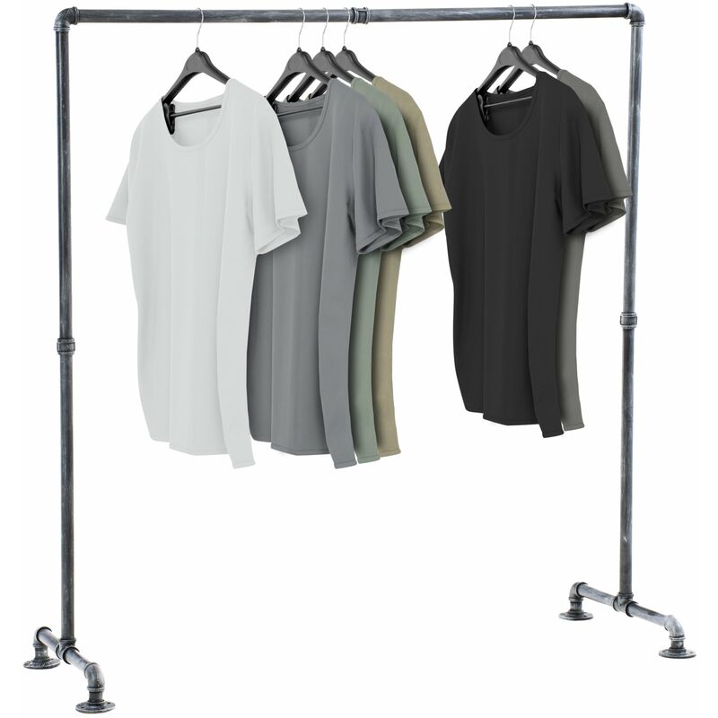 foto del prodotto clp stander appendiabiti jersey in metallo argento 150 cm