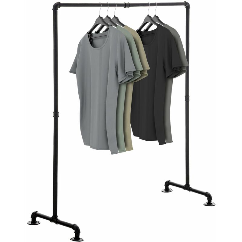 foto del prodotto clp stander appendiabiti jersey in metallo nero 120 cm