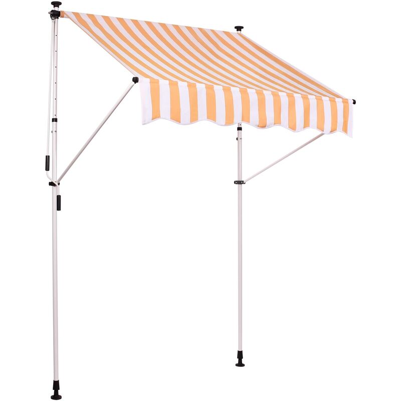 foto del prodotto clp tenda da sole westerly con morsetto 350x120 cm bianco giallo