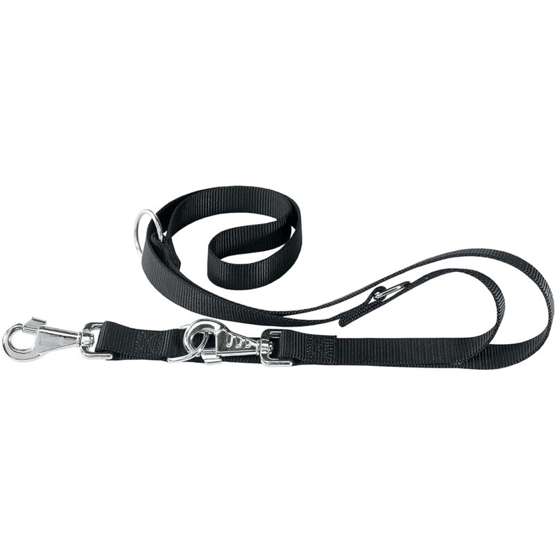 foto del prodotto club ga guinzaglio regolabile in nylon per l addestramento di cani in vari colori e misure. variante ga20 200 misure 20 mm x l 200 cm nero