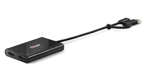 foto del prodotto club3d csv 1475 ripartitore video usb tipo c 2x hdmi