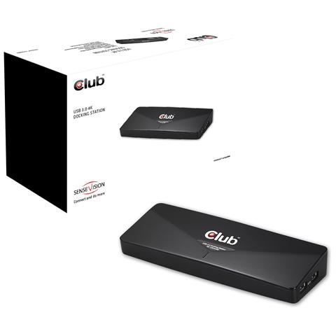 foto del prodotto club3d csv 3103d the club 3d universal usb 3.1 gen 1 uhd 4k docking station