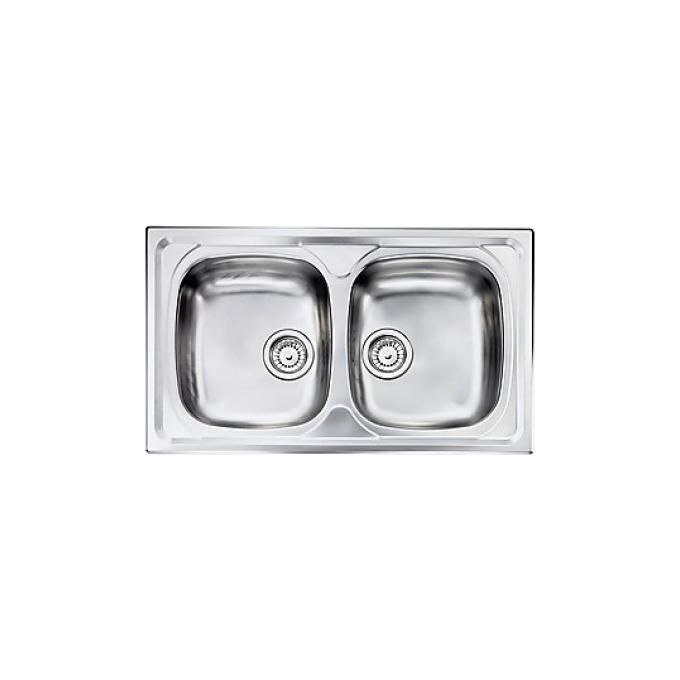 foto del prodotto cm 010444xcssx serie siros 3 lavello inox 2 vasche 86x50cm
