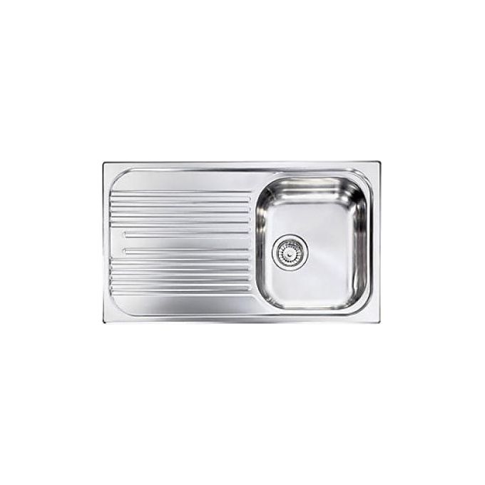 foto del prodotto cm 010543dcssx serie atlantic 3 lavello acciaio inox satinato da incasso gocciolatoio a sinistra 1 vasca 86x50cm