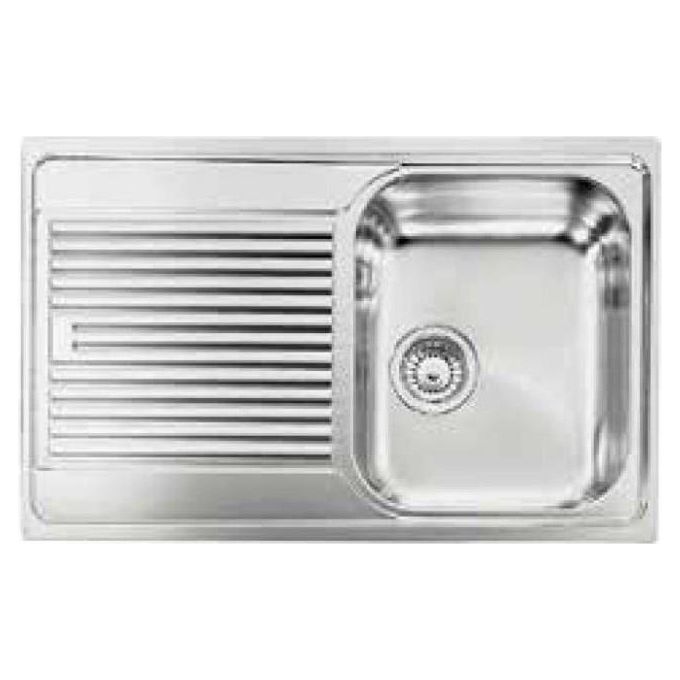 foto del prodotto cm 011221dcssp serie zenith lavello acciaio inox satinato da incasso gocciolatoio a sinistra 1 vasca 79x50cm