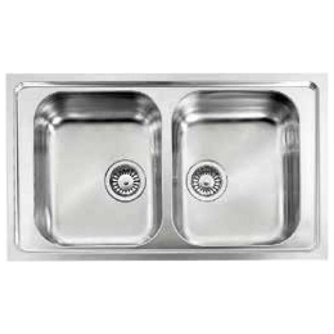 foto del prodotto cm 011224xcssp serie zenith 210 3 lavello acciaio inossidabile da incasso 2 vasche 86x50cm