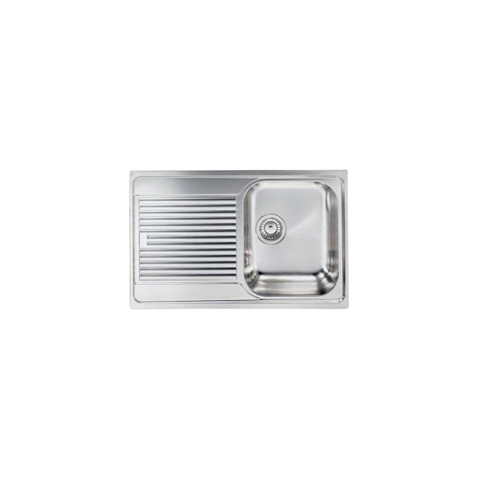 foto del prodotto cm 011241dcssx serie zenith 3 lavello acciaio inox satinato da incasso gocciolatoio a sinistra 1 vasca 79x50cm