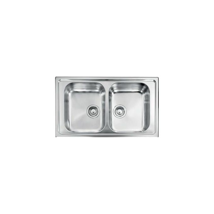 foto del prodotto cm 011244xcssx serie zenith 3 lavello acciaio inox satinato da incasso 2 vasche 86x50cm