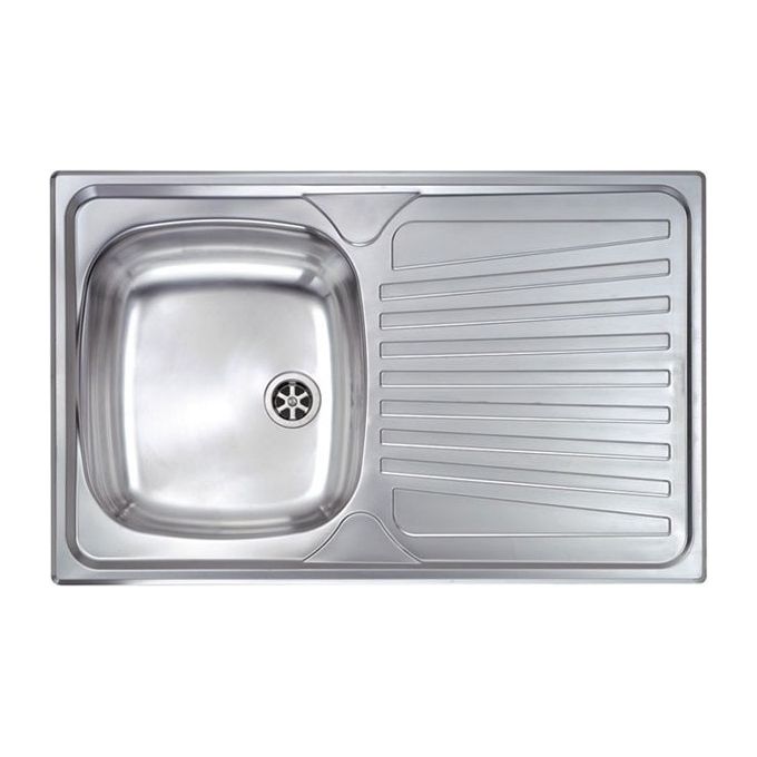 foto del prodotto cm 011551scssx serie mondial 3 lavello acciaio inox prelucidato da incasso gocciolatoio a destra 1 vasca 79x50cm