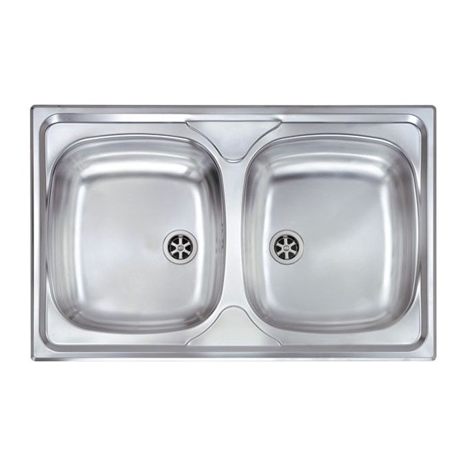 foto del prodotto cm 011552xcssx serie mondial 3 lavello acciaio inox prelucidato da incasso 2 vasche 79x50cm